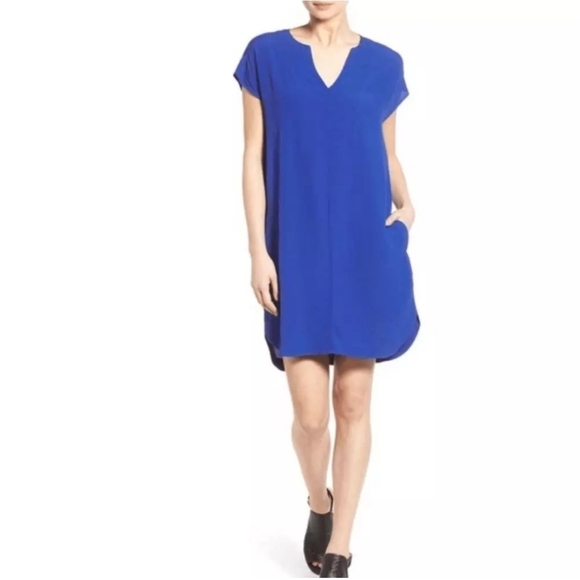 Madewell Dresses & Skirts - Madewell Vibrant Blue Shift Dress Size Small